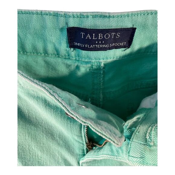 Talbots Women’s Size 10P Green Pedal Pusher Simply Flattering 5 Pockets Jeans - Picture 3 of 11
